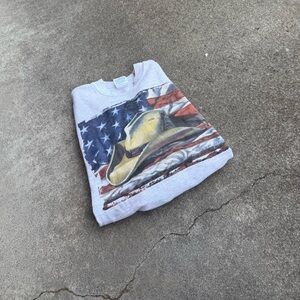 Vintage Flag and Cowboy Hat Sweatshirt